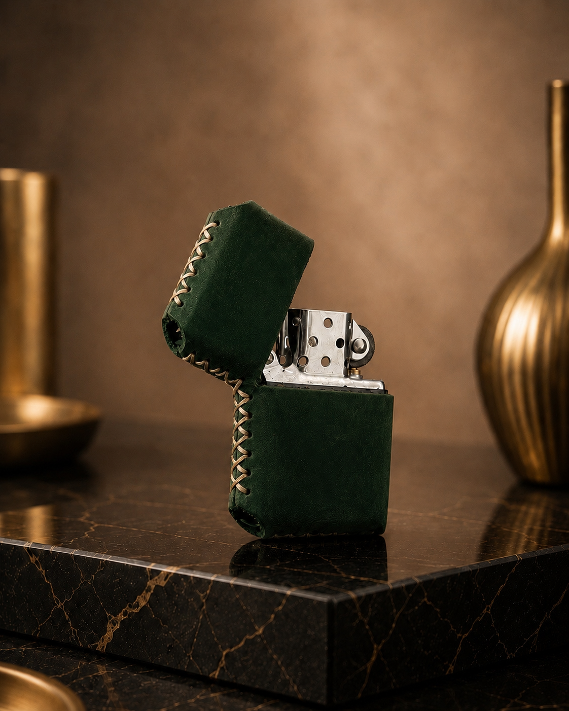 Deri Kılıflı Zippo Çakmak