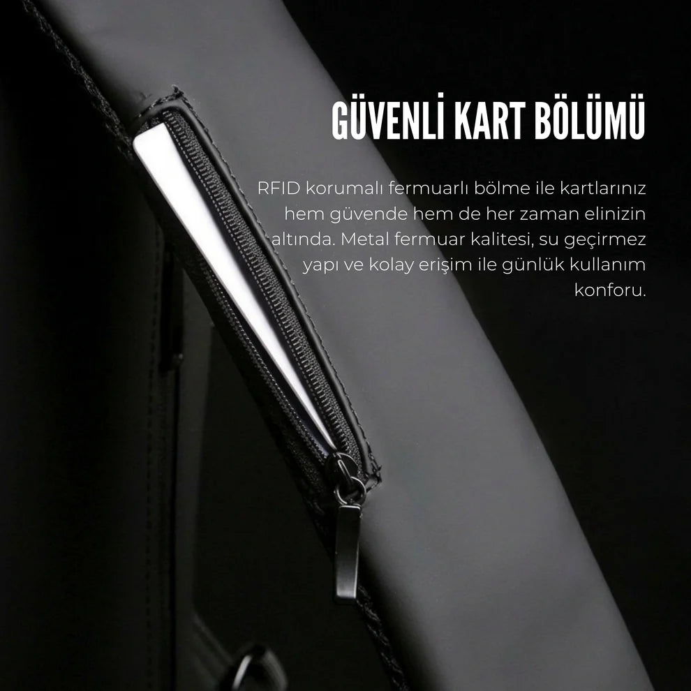 USB Şarj Kablolu Şifreli Omuz Çantası