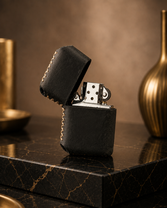 Deri Kılıflı Zippo Çakmak